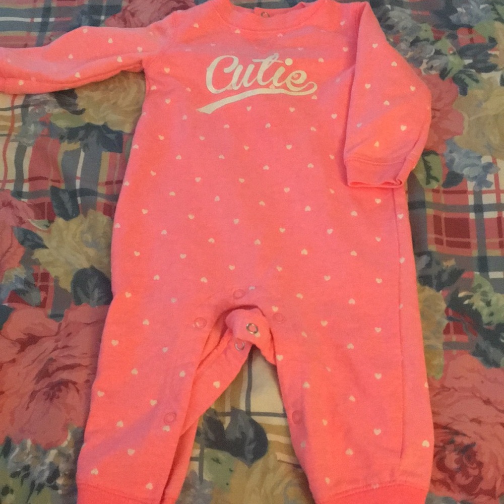 Pink button crotch sweat suit